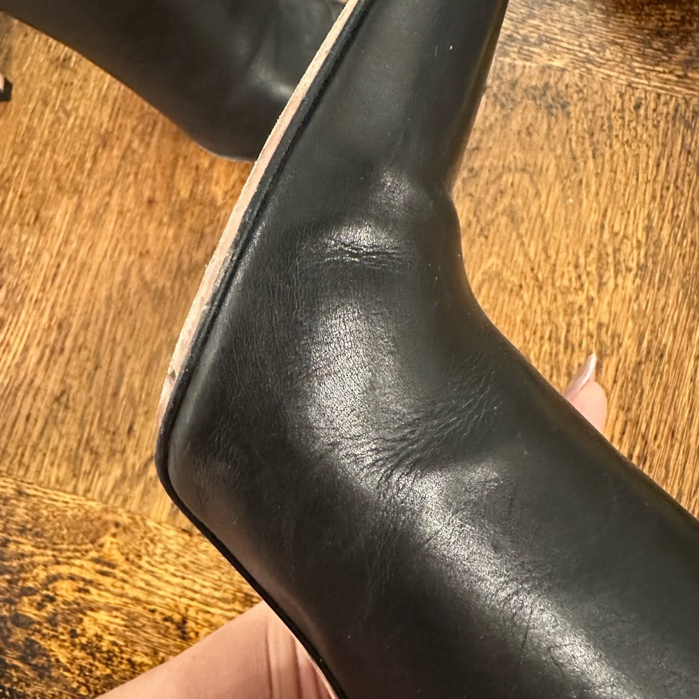 Stuart Weitzman Black Leather Mules - Picture 6 of 9